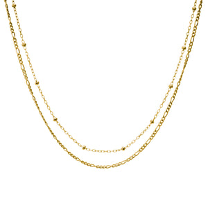 Twin Chain Necklace Gold