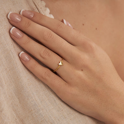 Aphrodite Heart Ring Gold