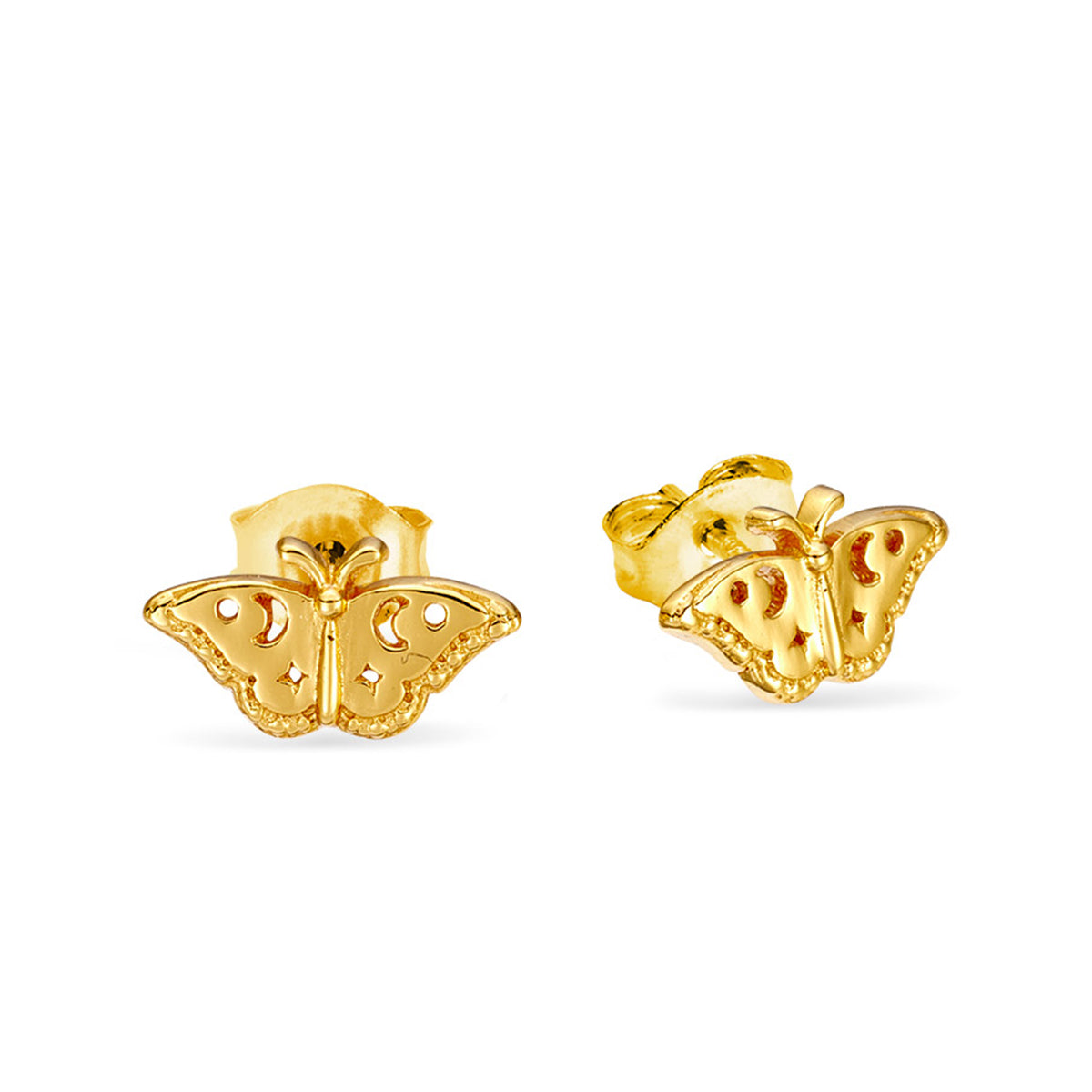Celestial Moth Studs Gold Midsummer Star