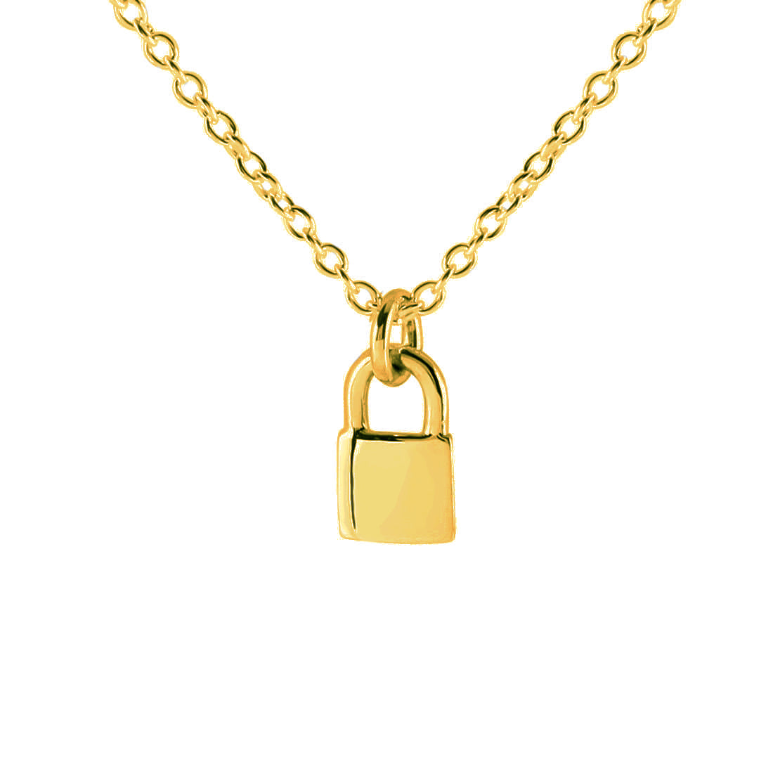 Lock Me Up Necklace Gold
