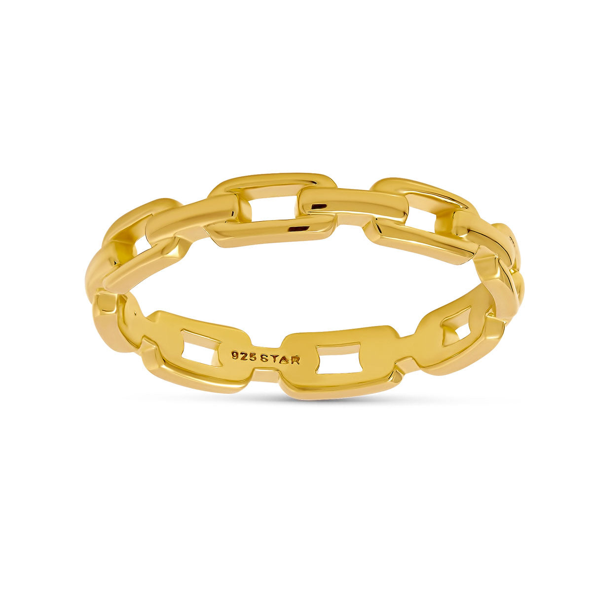 Cable Chain Ring Gold