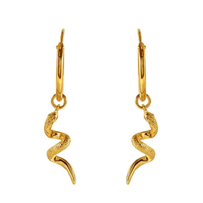 Midsummer Star Earrings Gold Serpent Sleepers
