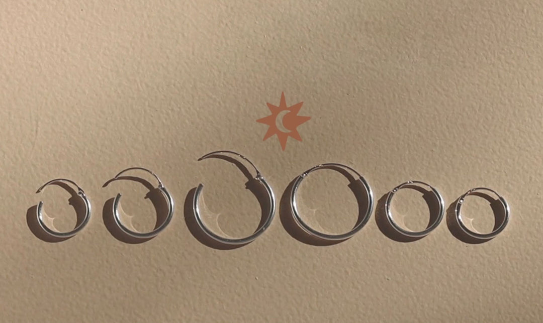 Midsummer Star Sterling Silver Sleeper Earrings and Hoops