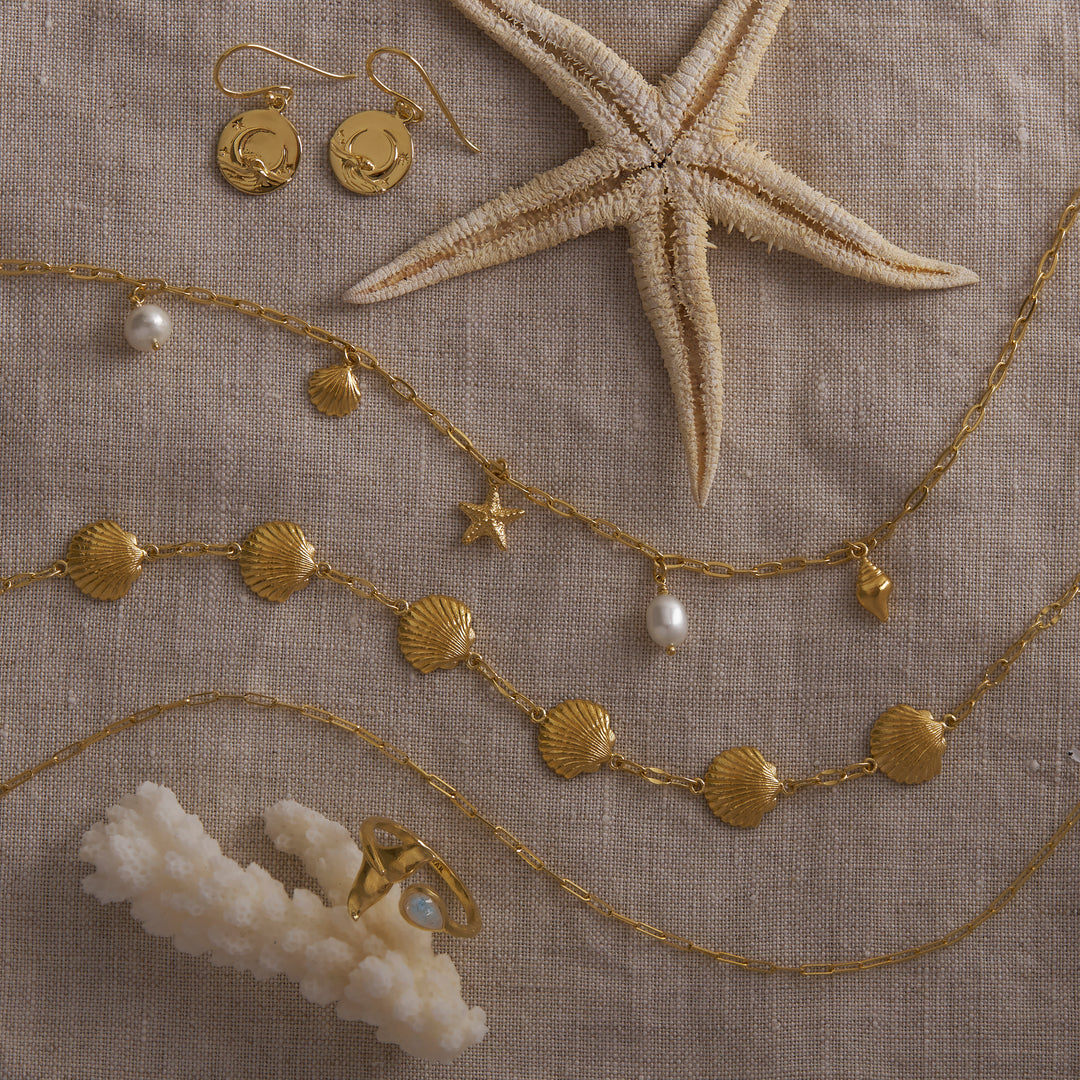 Sandshell Symphony Necklace Gold