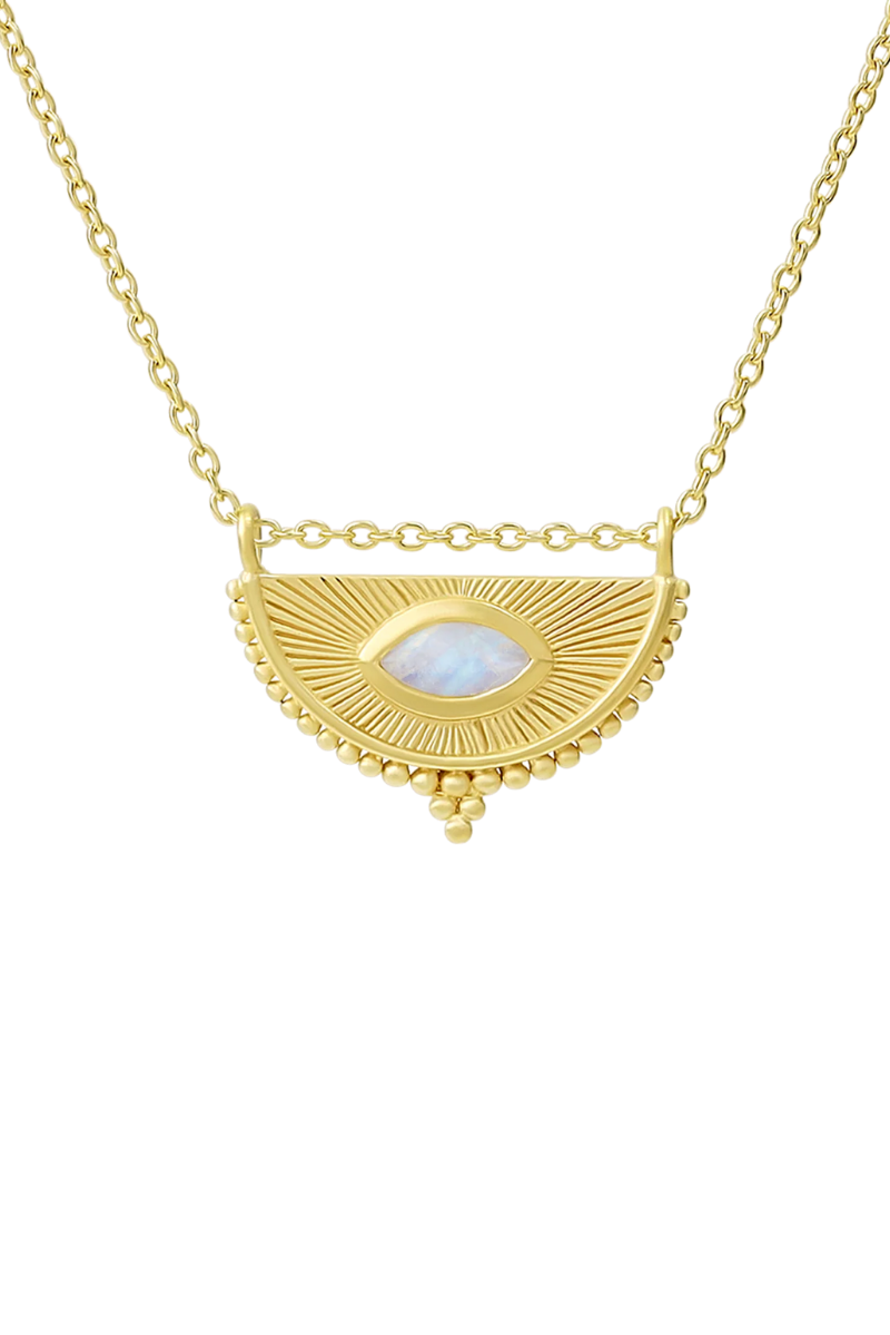 Soul Seer Moonstone Necklace Gold