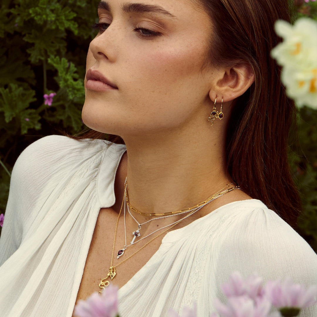 Lunara Serpent Coil Necklace Gold