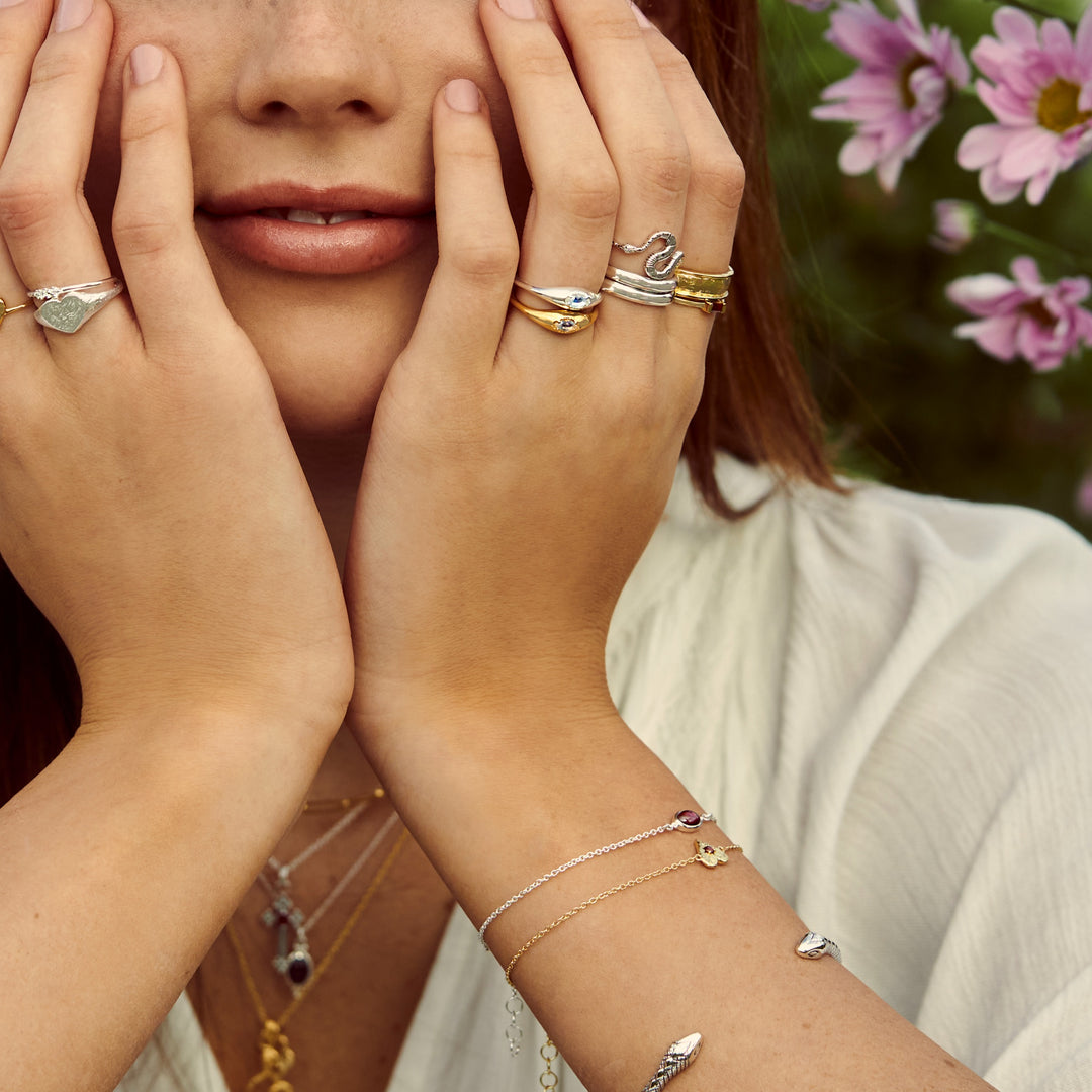 Moon Song Garnet Bracelet