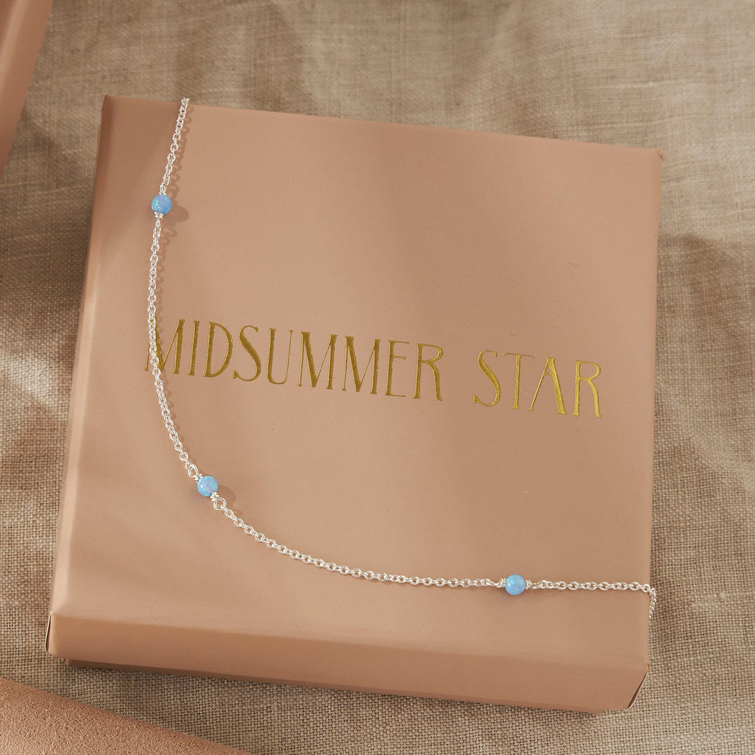 Mermaid Tears Azure Opal Anklet