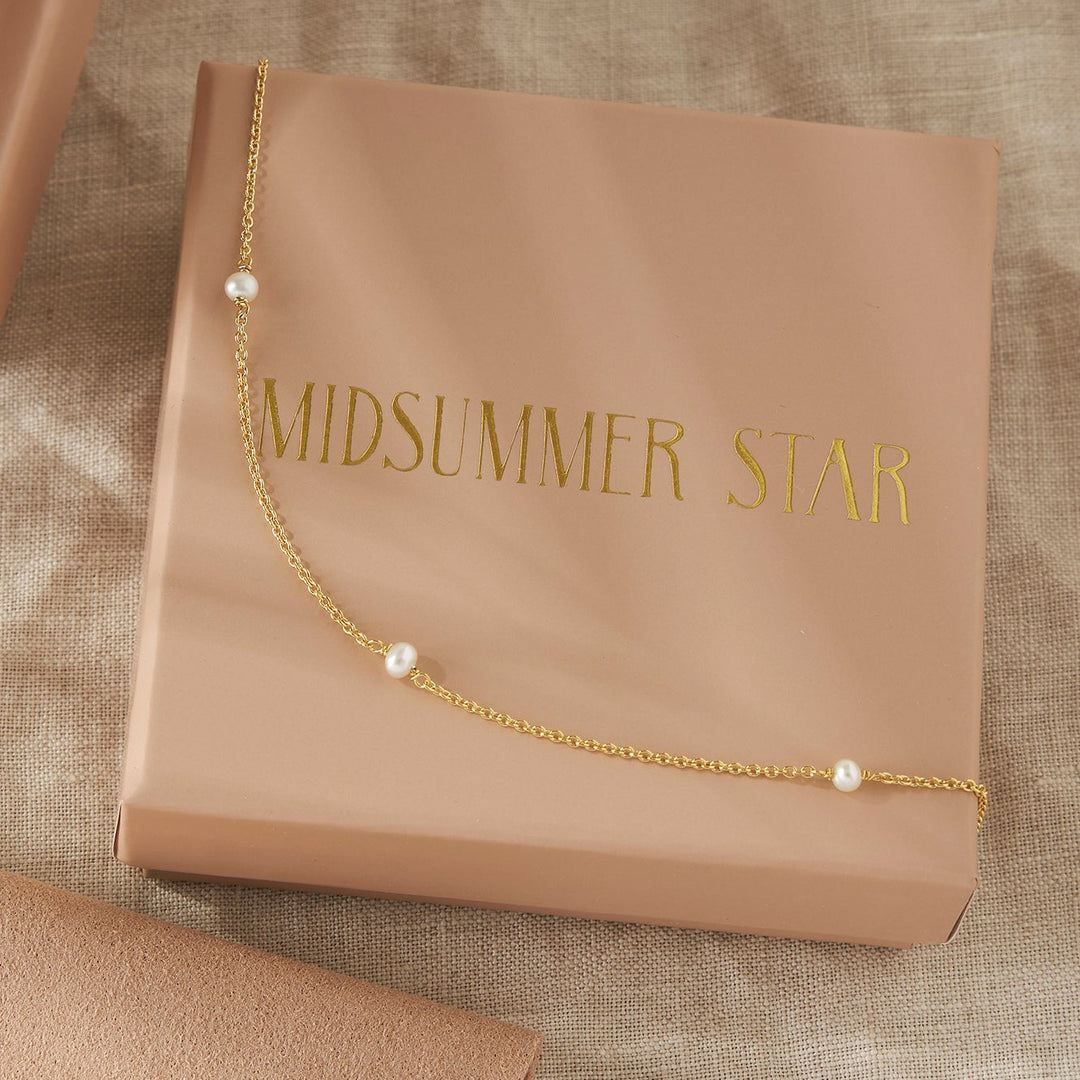 Mermaid Tears Pearl Anklet Gold