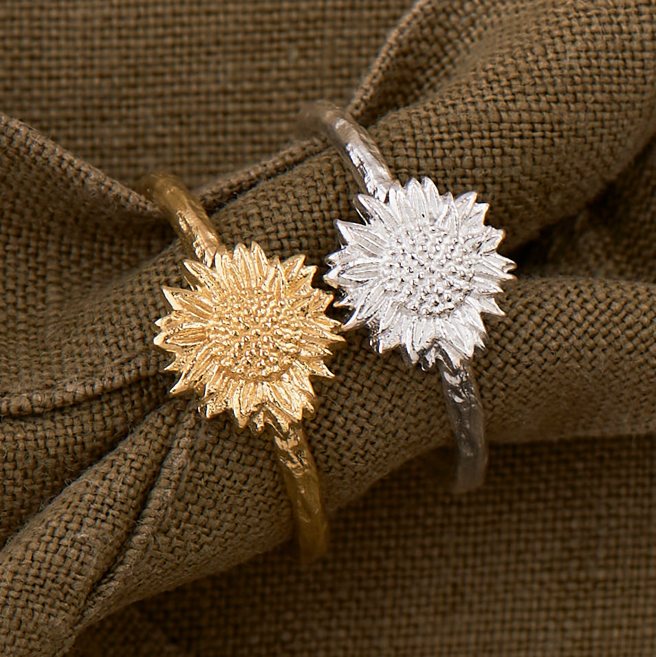 Wild Sunflower Ring Gold