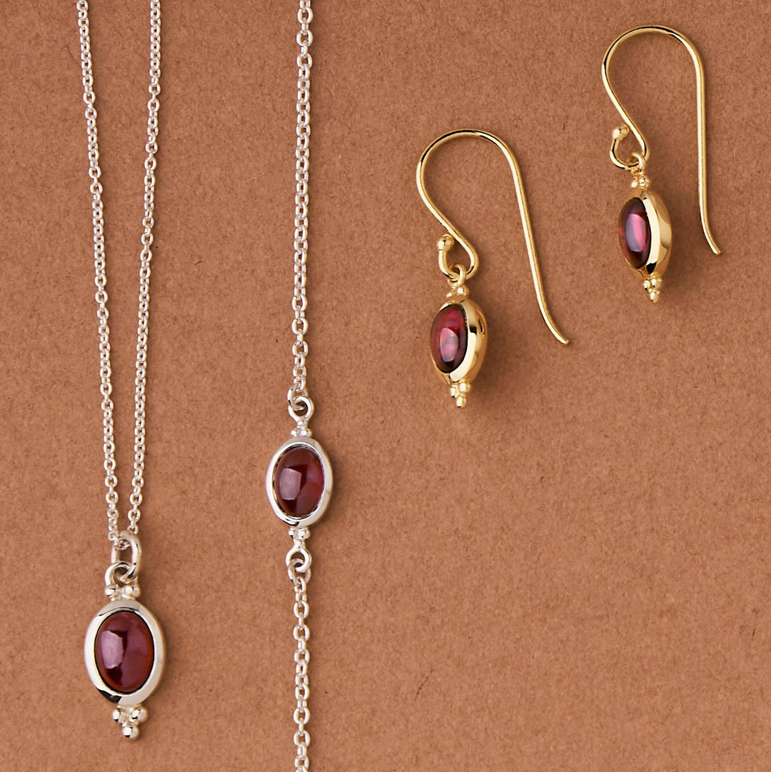Moon Song Garnet Bracelet