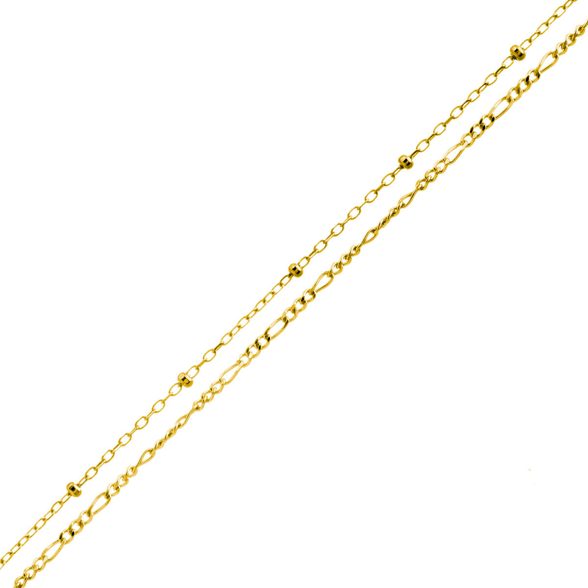 Twin Chain Bracelet Gold