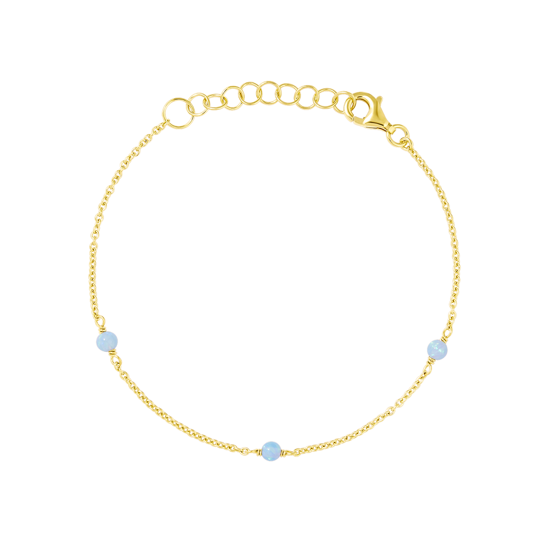 Mermaid Tears Azure Opal Bracelet Gold