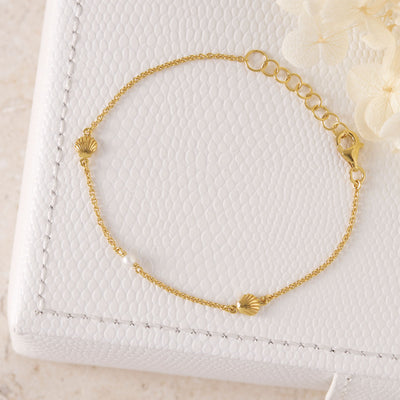 Oceanic Pearl Bracelet Gold