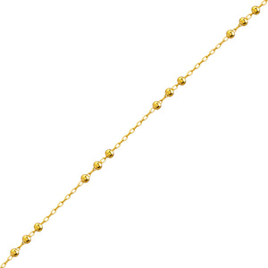 Beaded Chain Bracelet Gold
