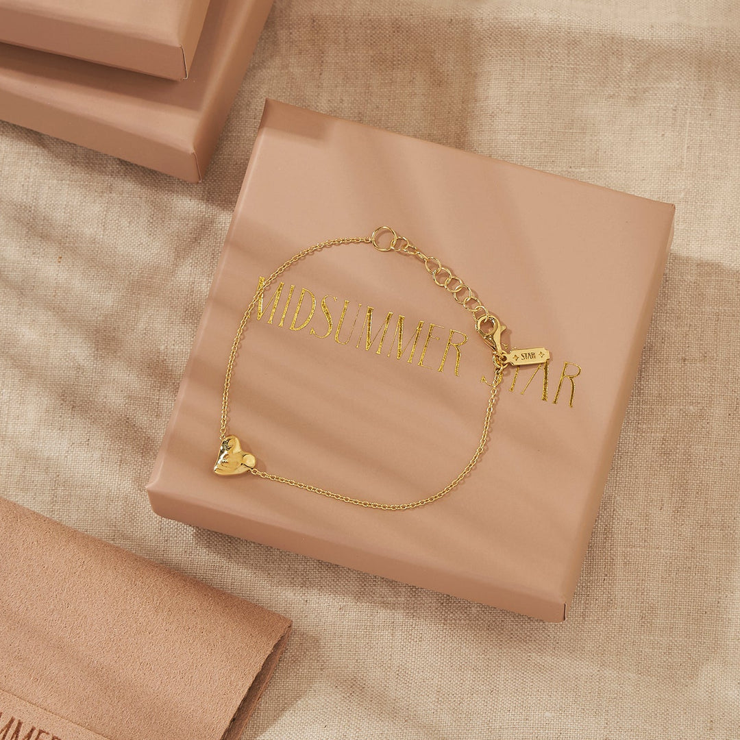 Full Heart Bracelet Gold