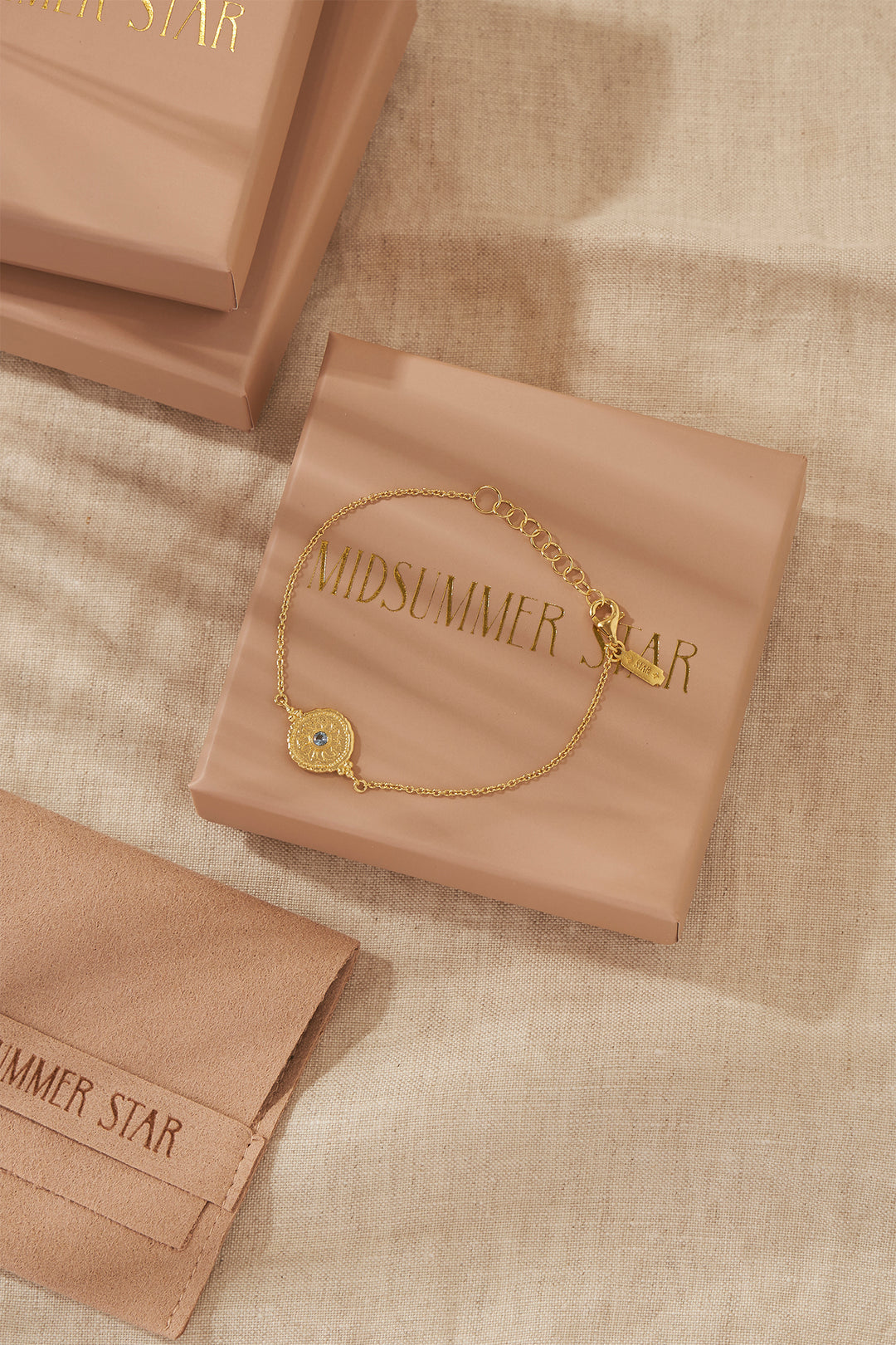 Helios Blue Topaz Bracelet Gold