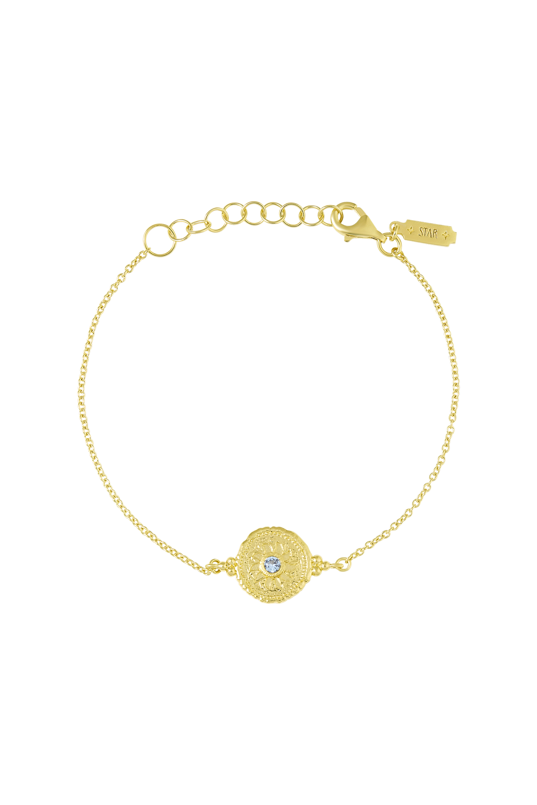 Helios Blue Topaz Bracelet Gold