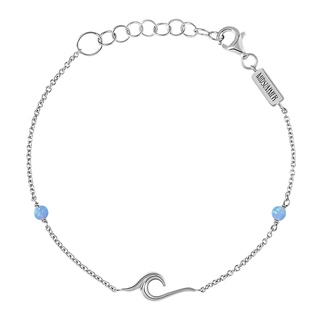 Surf Wave Azure Opal Bracelet