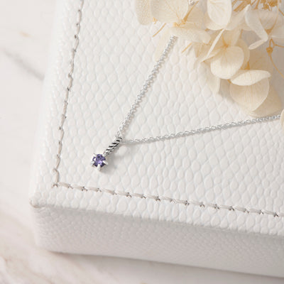 Amethyst Birthstone Neck Charm