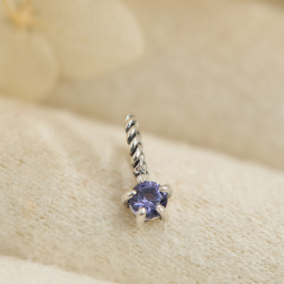 Amethyst Birthstone Neck Charm