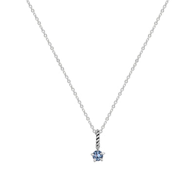 Blue Topaz Birthstone Neck Charm