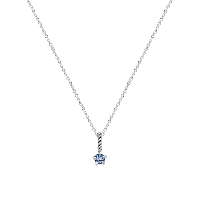 Blue Topaz Birthstone Neck Charm