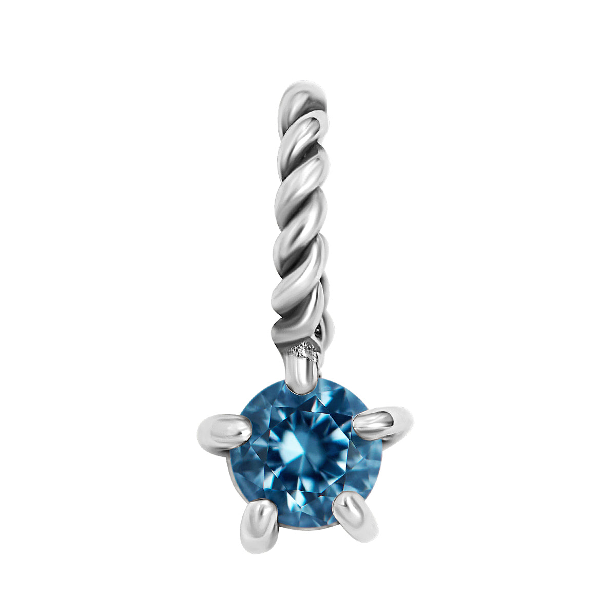 Blue Topaz Birthstone Neck Charm