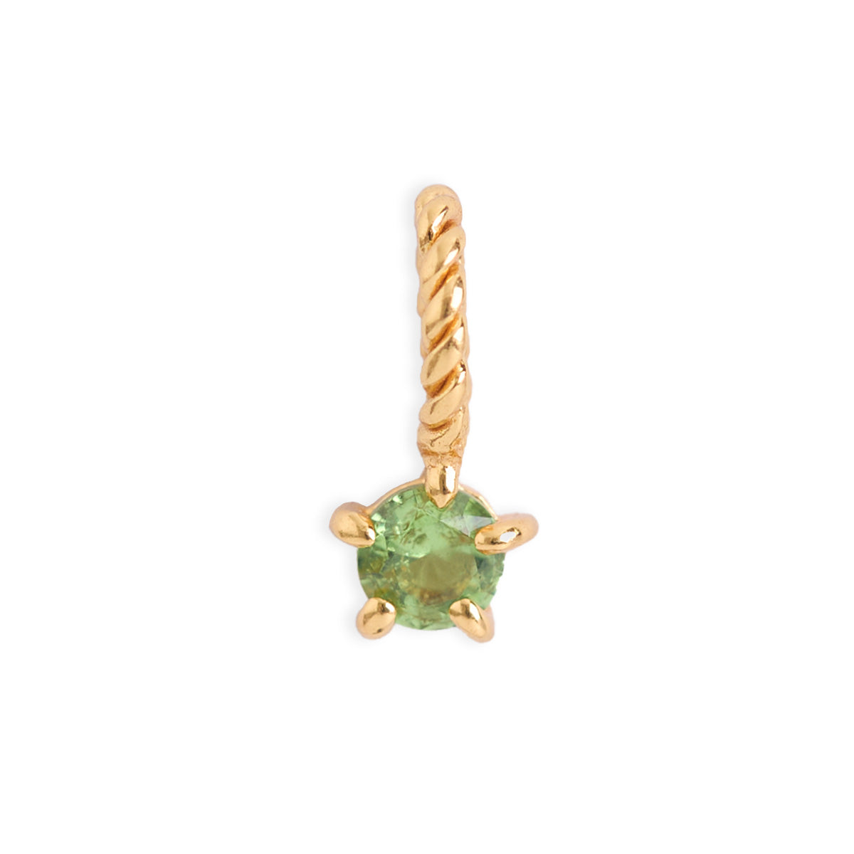 Peridot Birthstone Gold Neck Charm