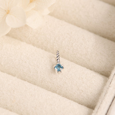 Aquamarine Birthstone Neck Charm