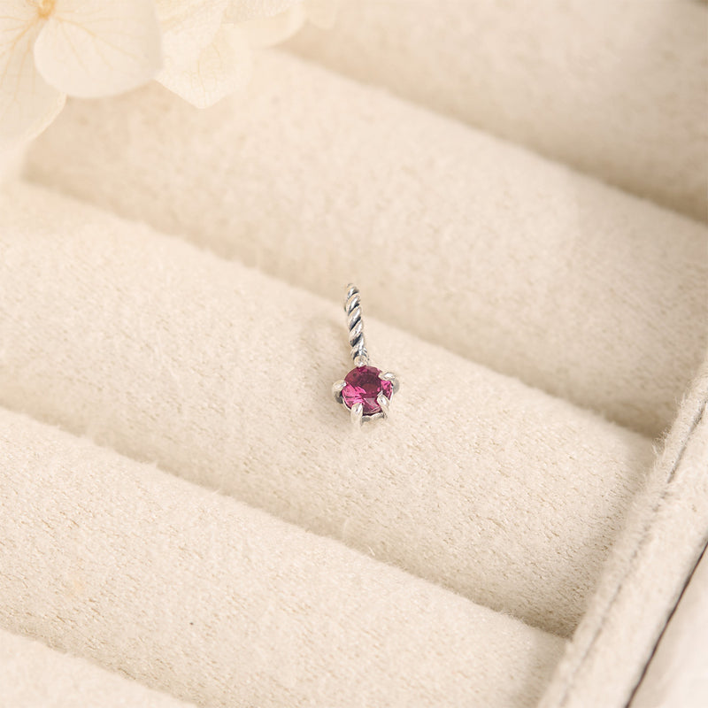 Ruby Birthstone Neck Charm