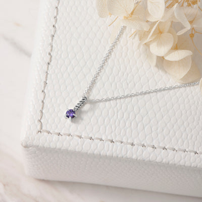 Tanzanite Birthstone Neck Charm