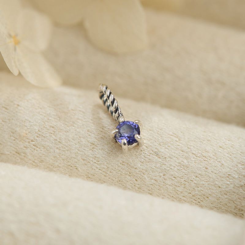 Tanzanite Birthstone Neck Charm