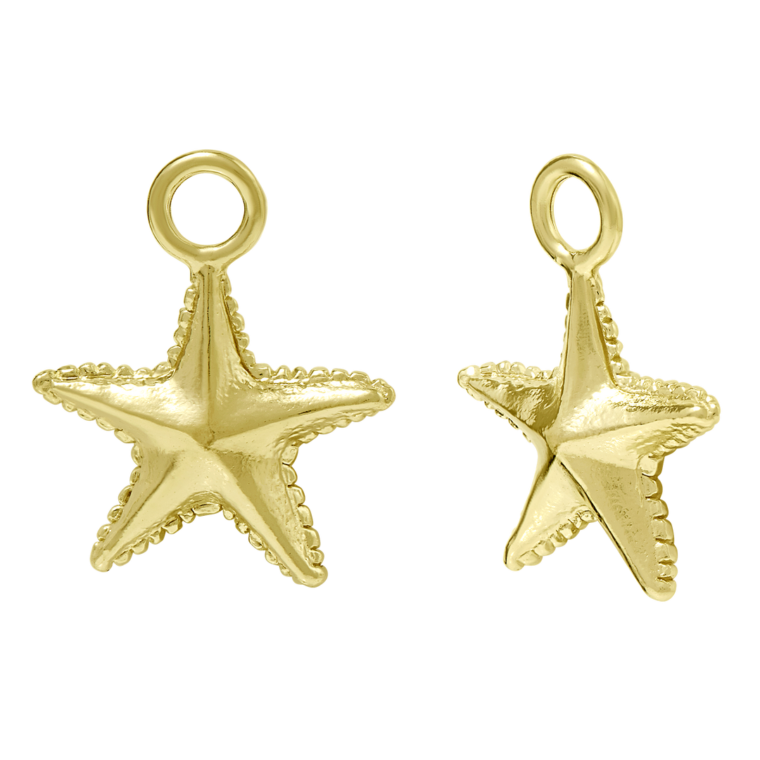 Star Fish Ear Charms Gold