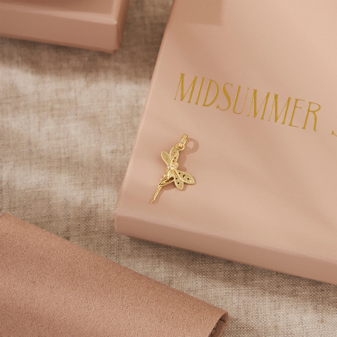 Fairy Neck Charm Gold