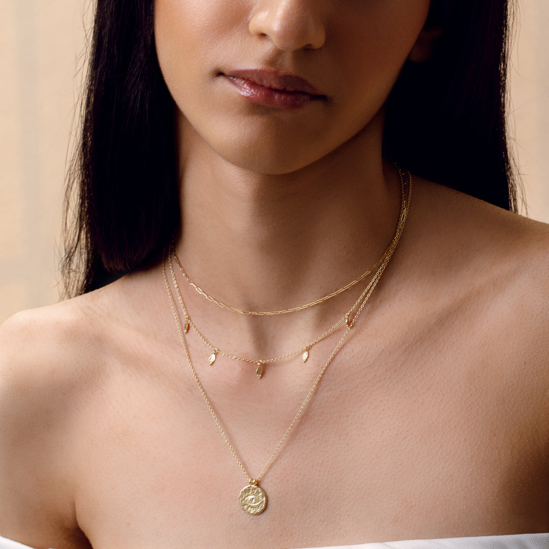 Glistening Drops Choker Gold