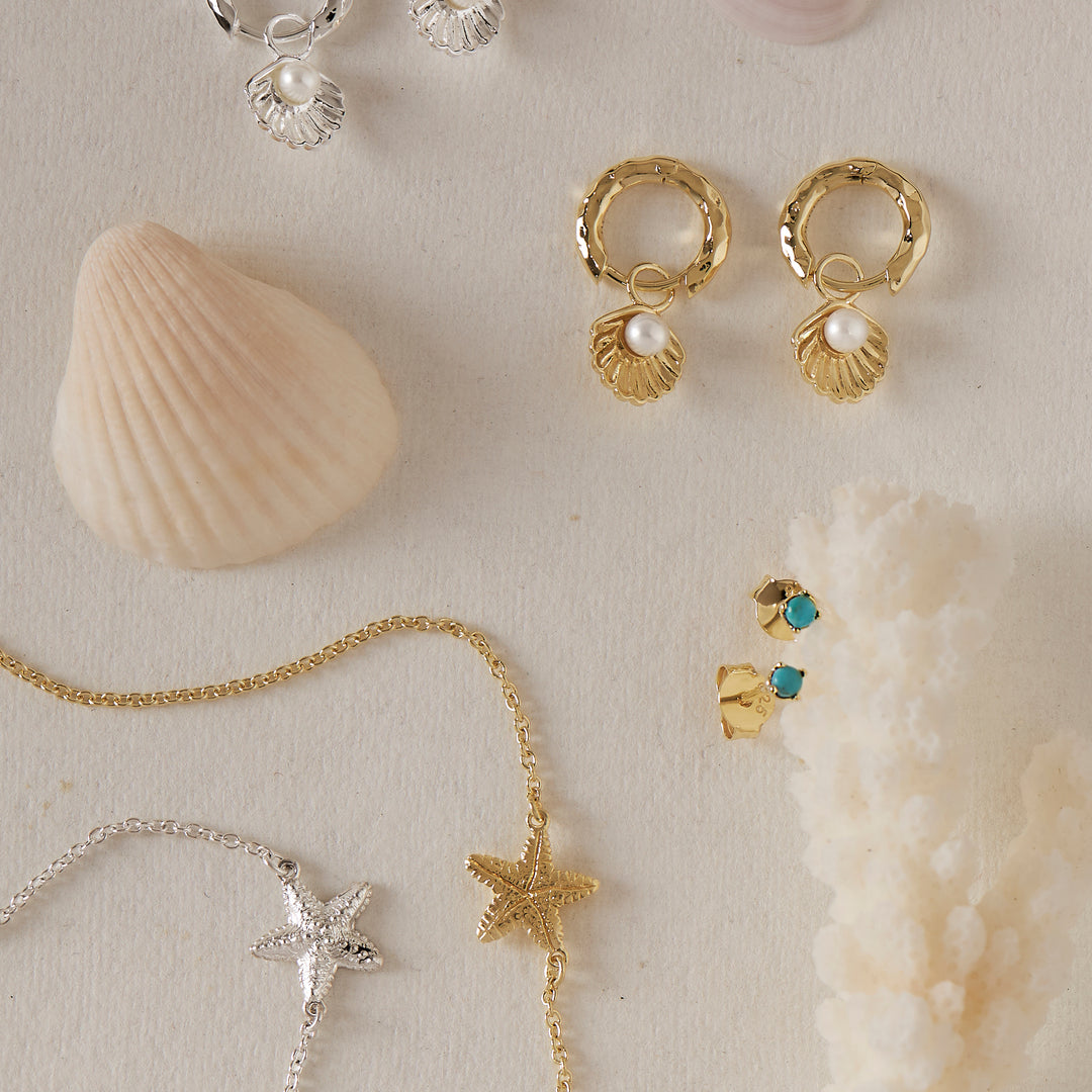 Seaside Ethereal Gold Huggies