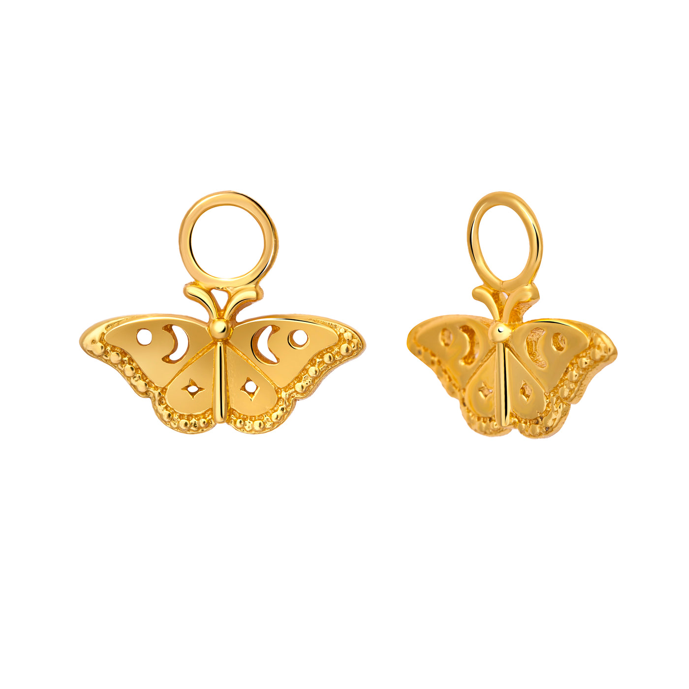 Celestial Moth Ear Charms Gold