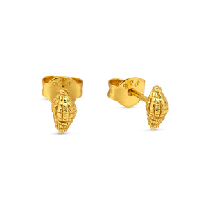 Spiral Shell Gold Studs