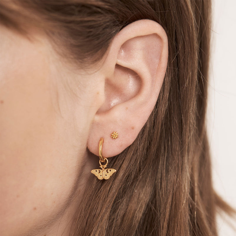 Celestial Moth Ear Charms Gold