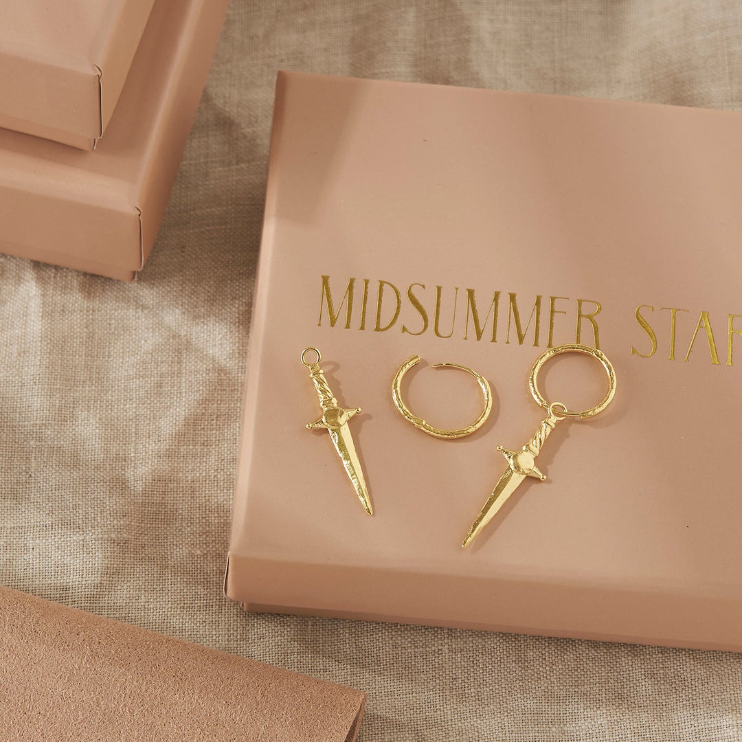 Guardian Dagger Huggies Gold