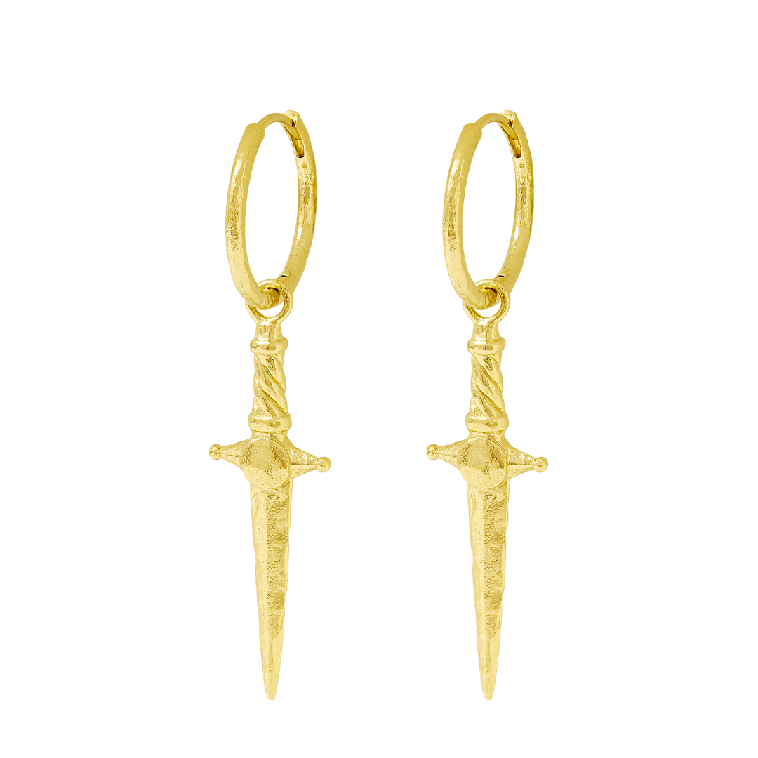 Guardian Dagger Huggies Gold