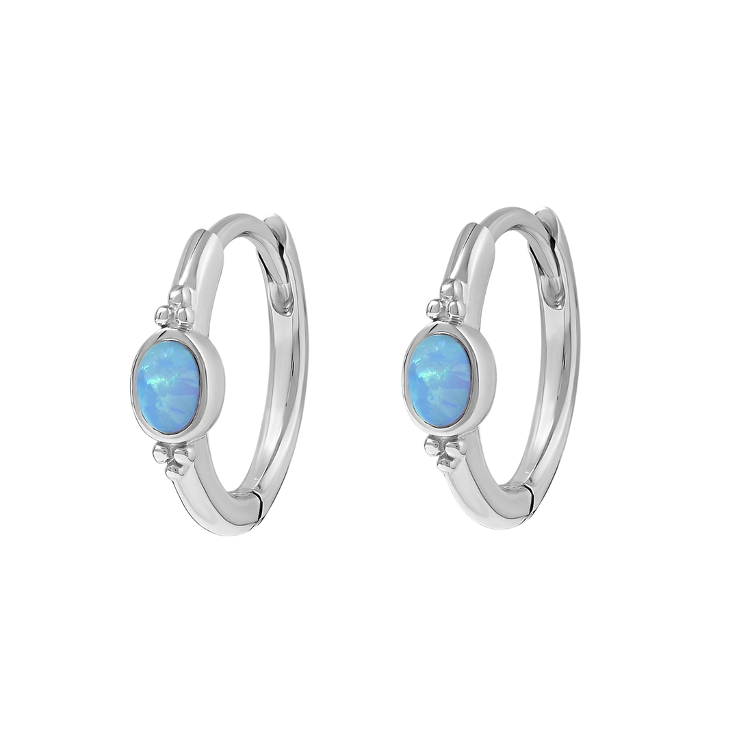 The Visionary Azure Opal Huggies