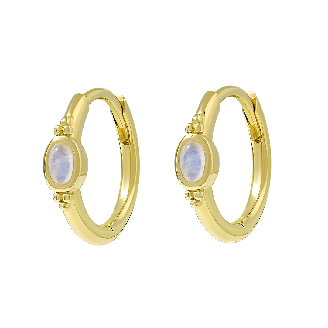 The Visionary Moonstone Huggies Gold