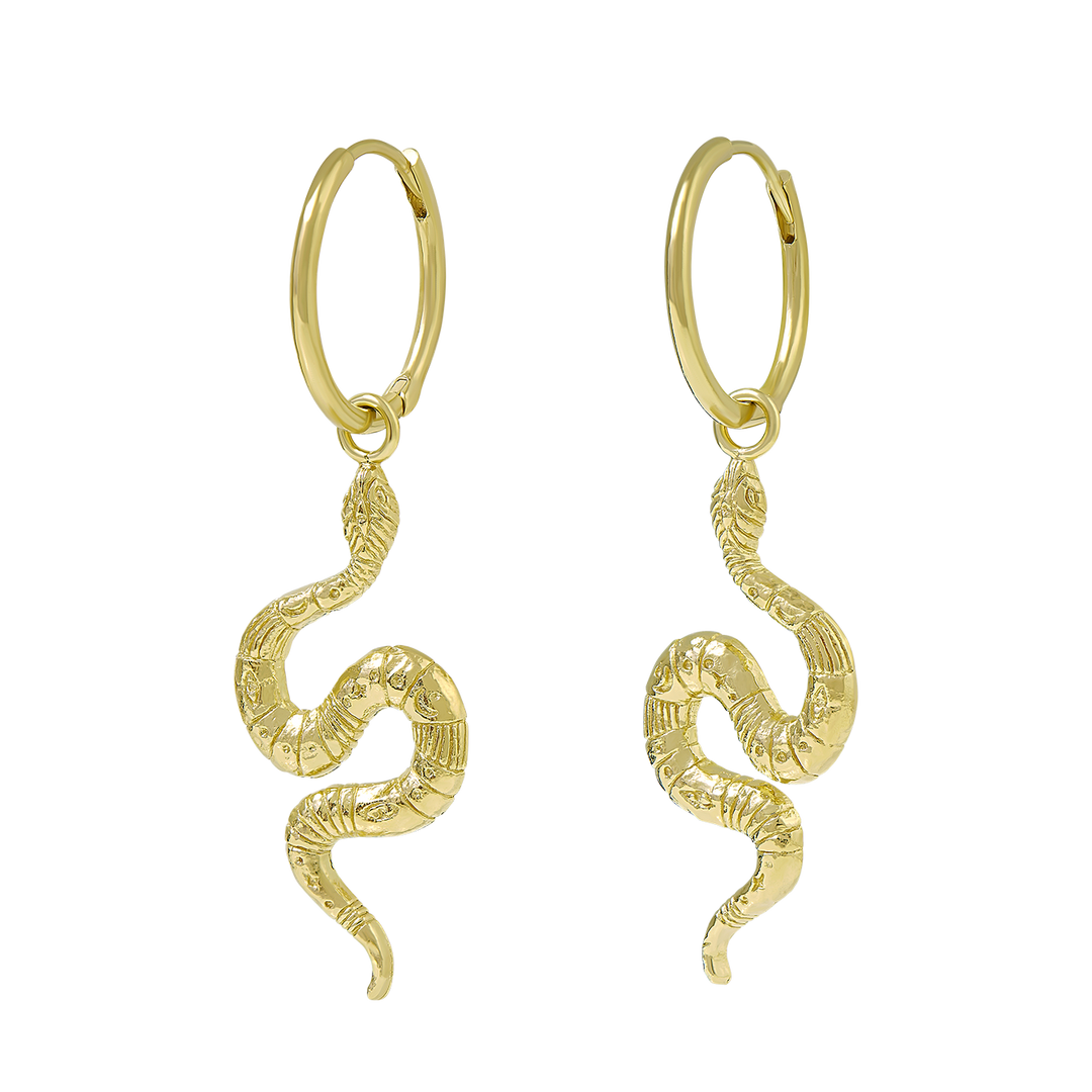 Lunara Serpent Huggies Gold