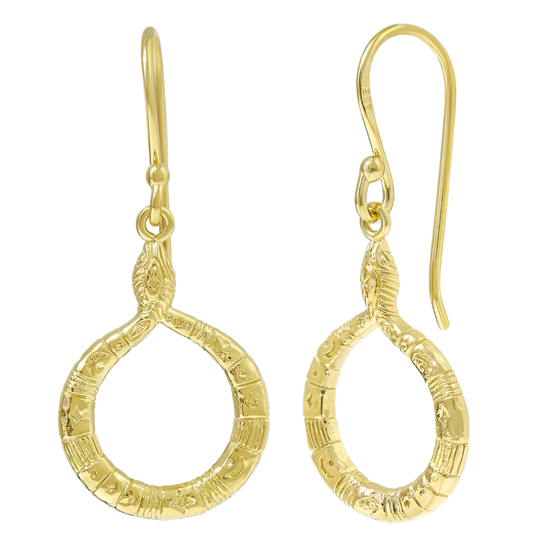 Lunara Serpent Earrings Gold