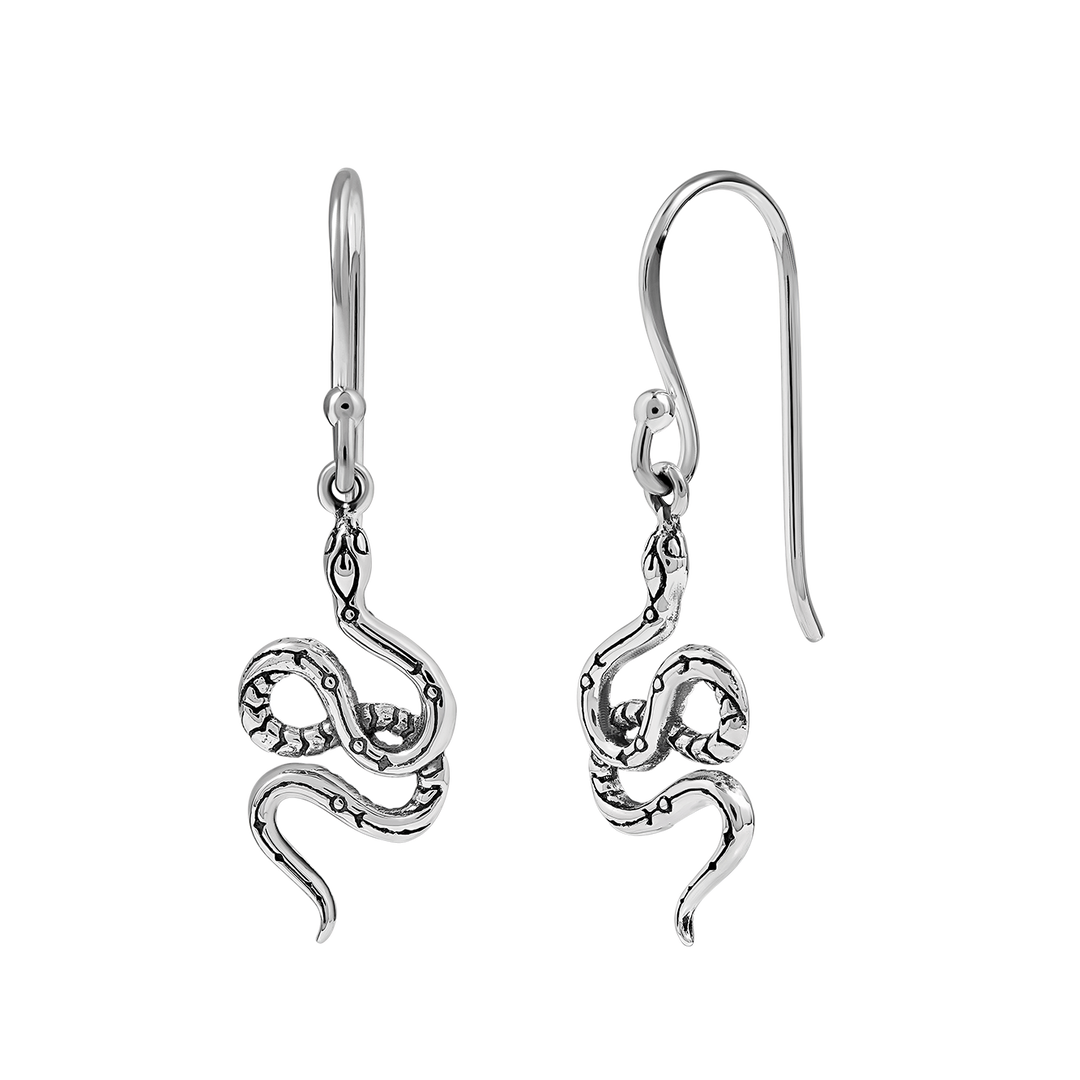 Lunara Serpent Drop Earrings