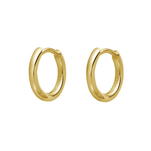 Delicate Round Huggies 14K Gold