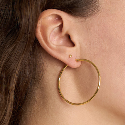 Large Hoop Sleepers 14K Gold