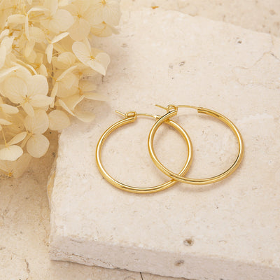 Medium Hoop Sleepers 14K Gold